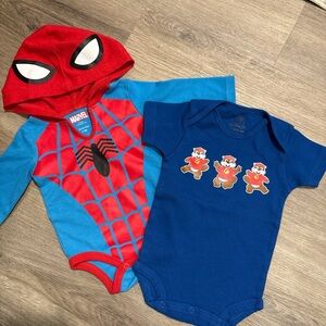Baby Spidey and Buc-ee’s Blue Baby Onesie